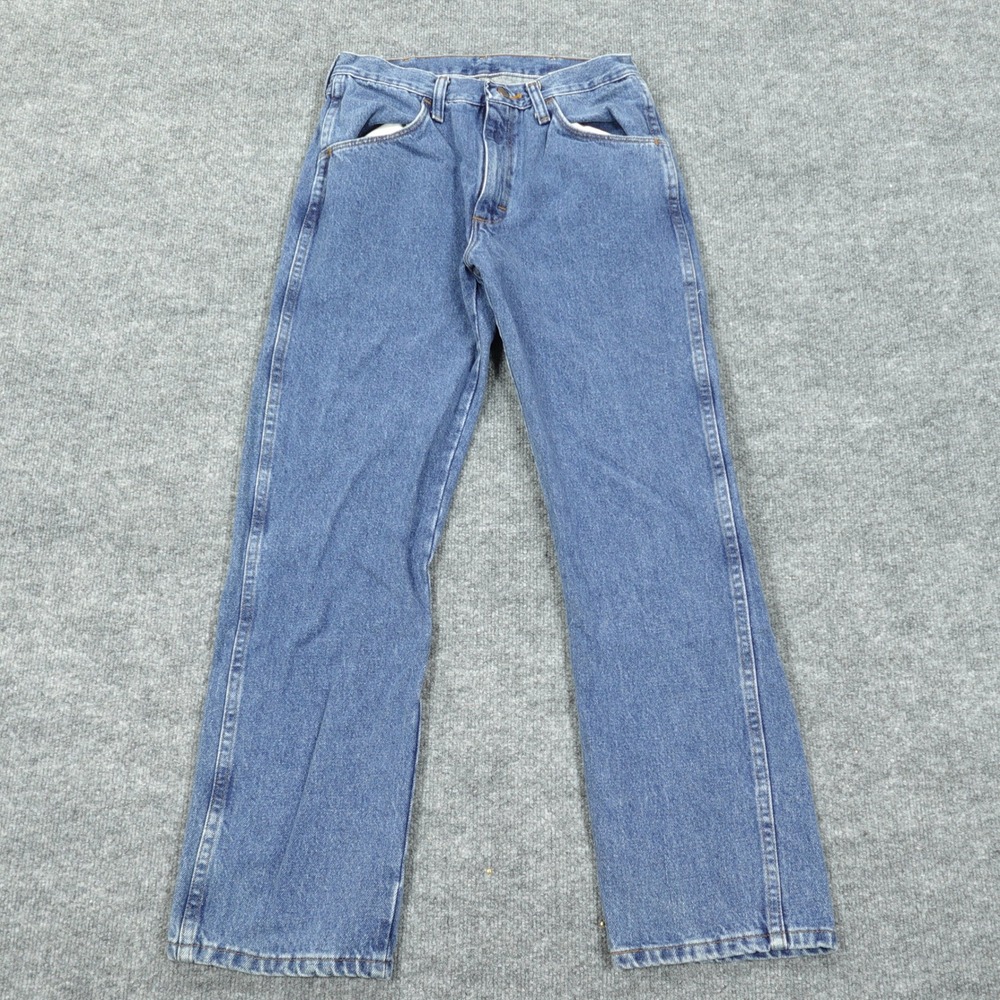 Rustler Jeans Mens 31x30 Blue Straight Leg Regular Fit Heavyweight‎ Fits 29x29